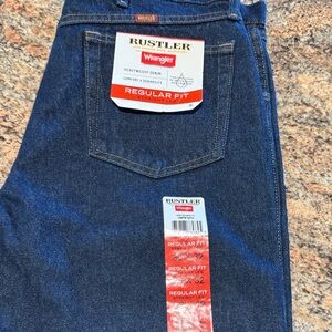 Rustler Men's Straight Leg Jeans - Dark Blue